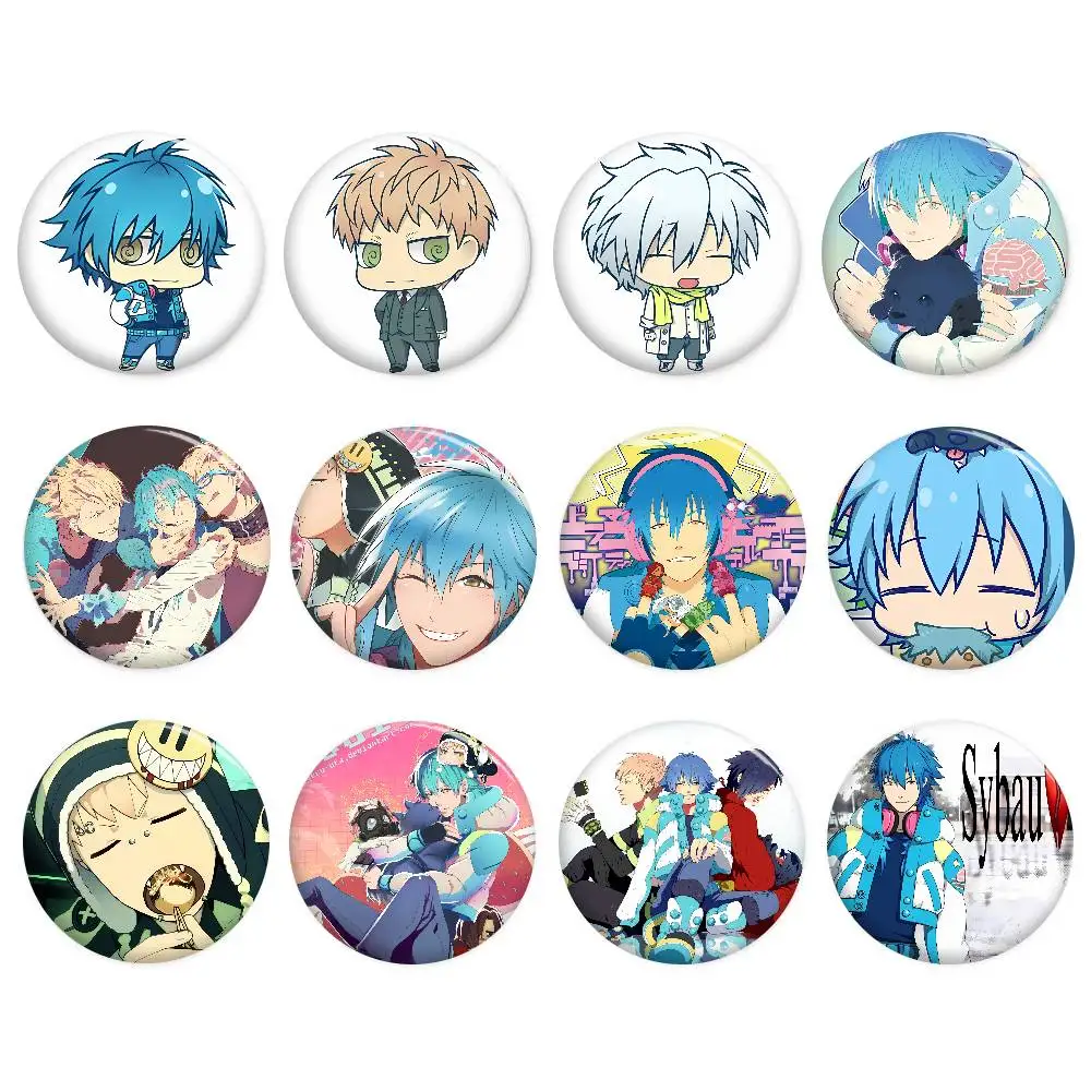 Креативные значки Dramatical Murder с забавными лицами, круглые броши-защелки, аксессуары для рюкзаков и головных уборов, украшения, подарки