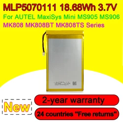 3.7V 18.68Wh 5050mAh MLP5070111 Battery For AUTEL MaxiSys Mini MS905 MS906 MK808 MK808BT MK808TS Series Replacement Batteries