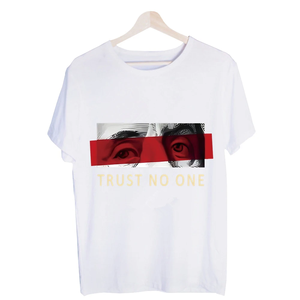 Men's Eye Graphic Tee, Short Sleeve Crew Neck T-Shirt with Slogan Print for Casual Streetwear and Daily Outfits