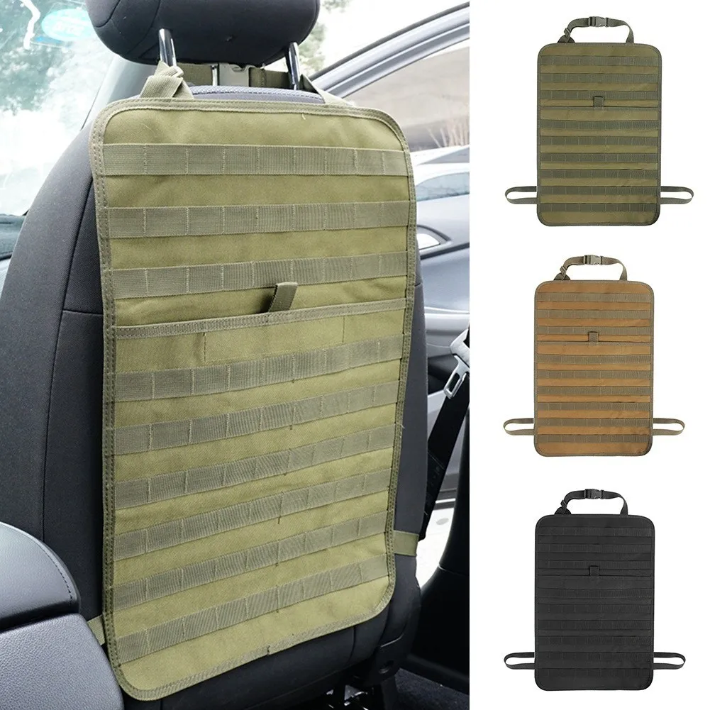 Tactical Molle Bag Car Seat Back Organizer Storage Bag Pouch Multi-function Seat Cover Vehicle Panel Car Seat Cover Protector