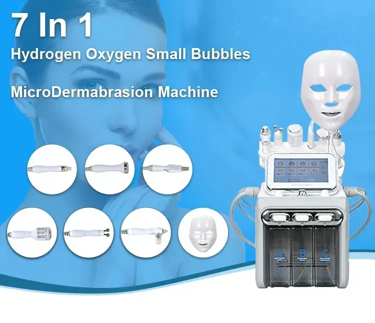 7 in 1 Hydra Dermabrasion H2O2 Machine Skin Care Microdermabrasion Machine Hair Removal Care Instrument