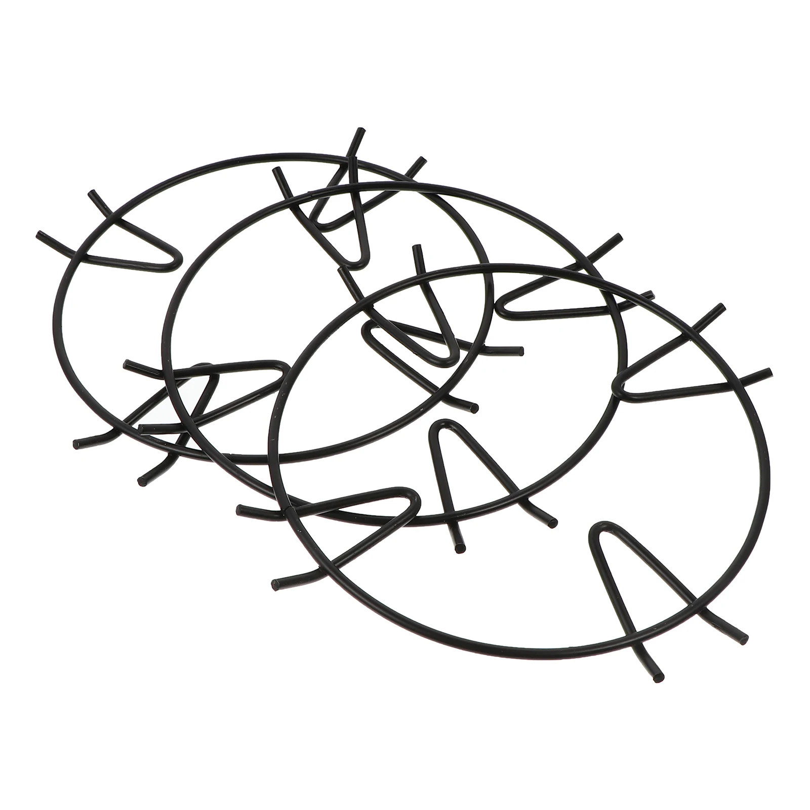 

3 Pcs Gas Stove Racks Non Slip Pot Holder Iron Burner Cooker Parts Four Claws Design Anti Skid Furnace Racks