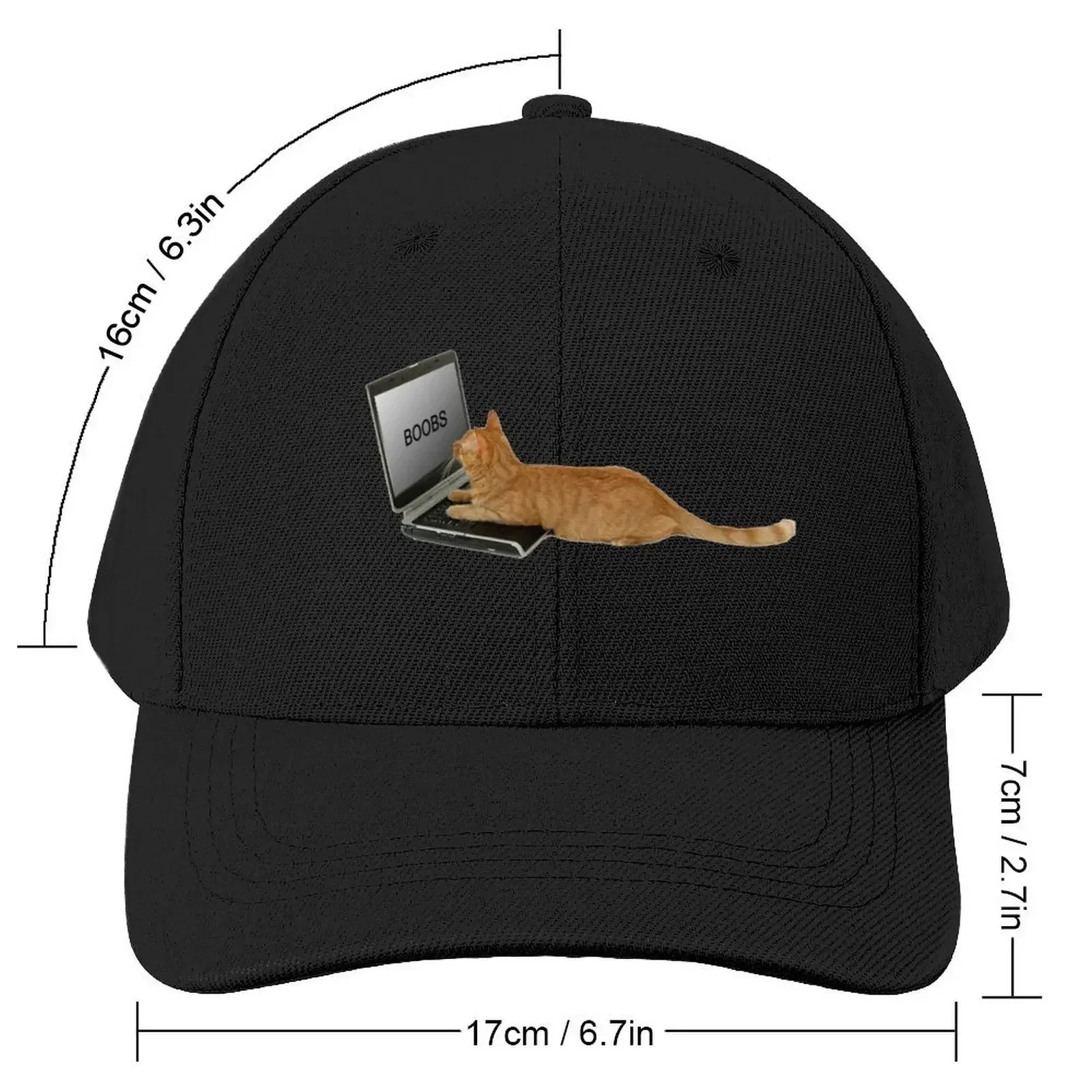 Laptop Cat BOOBS Baseball Cap Military Tactical Cap summer hat Rugby Hats For Women Men's