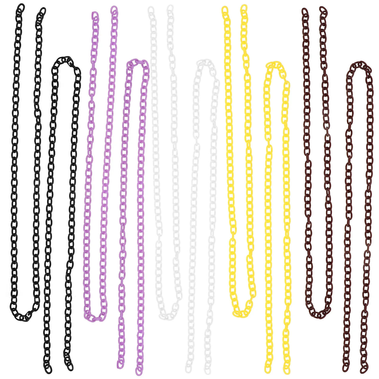 10 stücke Kunststoff Link Ketten Für Schmuck Machen Diy Handwerk Bunte Geldbörse Brillen Lanyard Kette Zubehör Dekorative Stecker