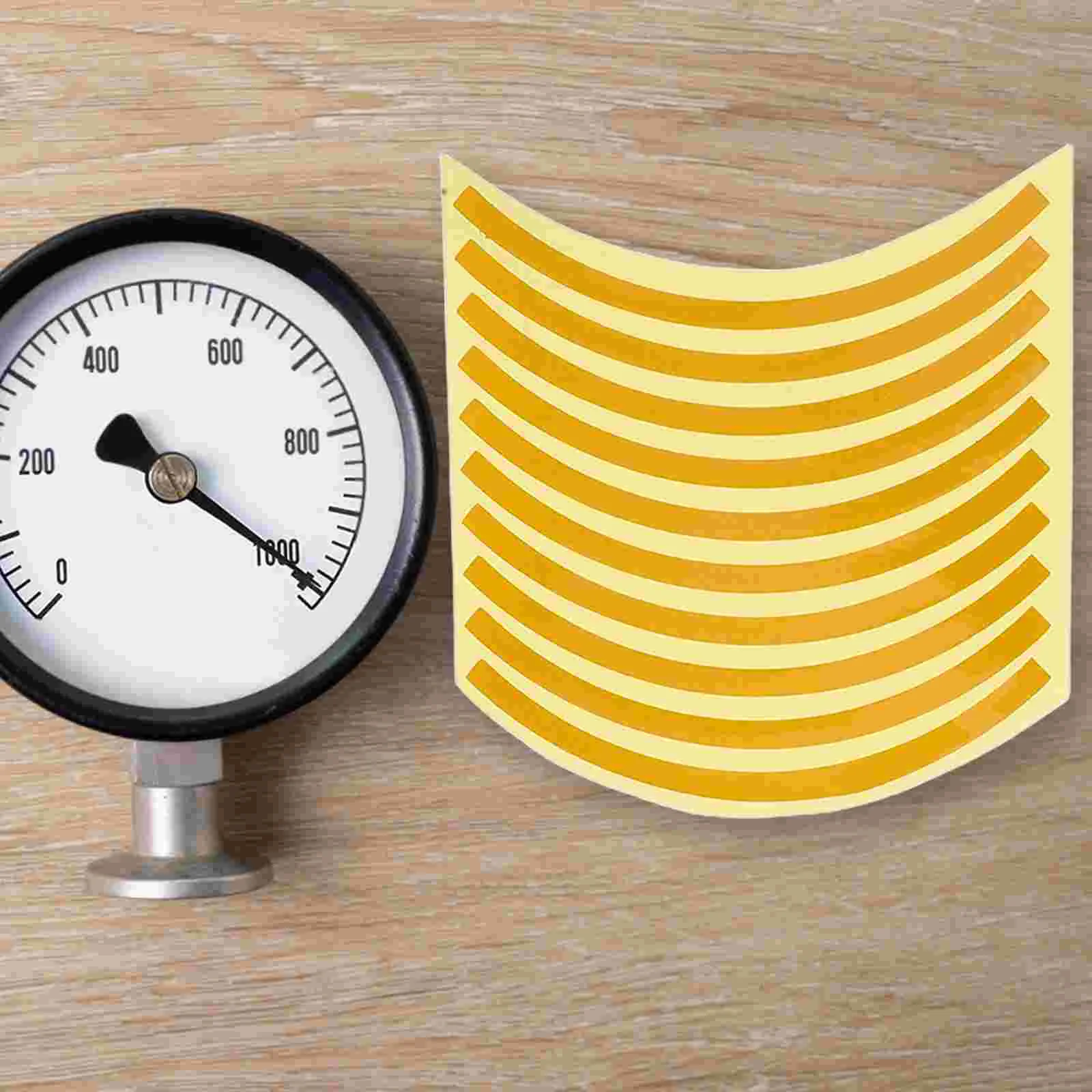 60 Pcs Pressure Gauge Identification Sticker Zone Uv-protected Label Reflective