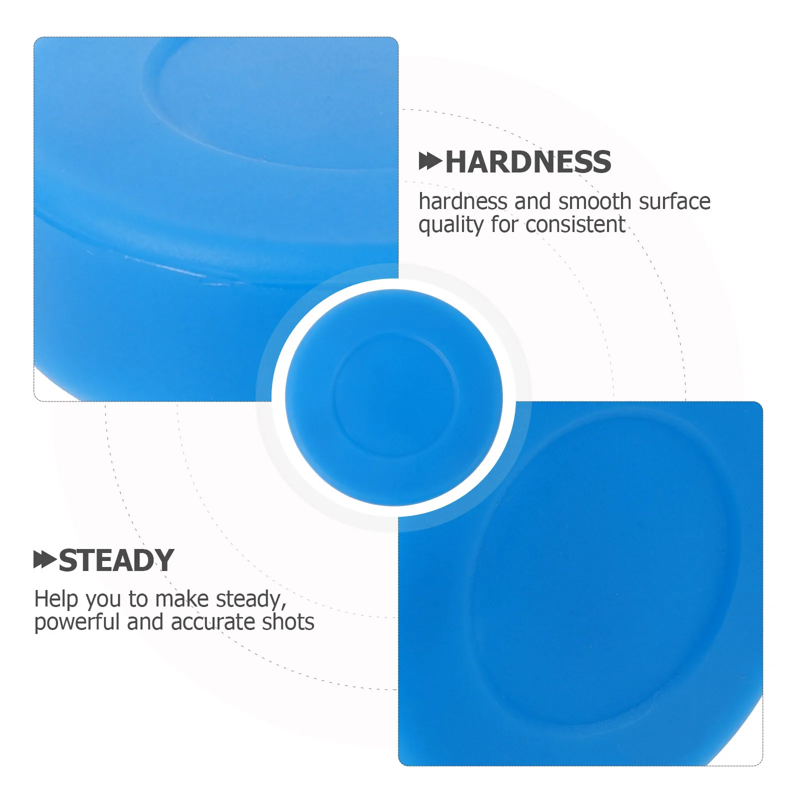 

4pcs Pvc Ice Hockey Puck Professional Training Competition Replacement Durable Flat Surface For Accurate Shots Passing Team