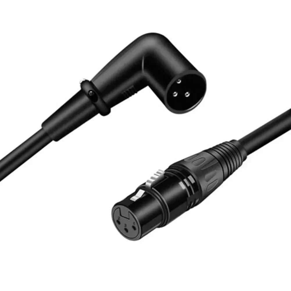 Right-Angle XLR Female To Straight XLR Male 3-Pin Elbow XLR Female To Straight XLR Male Audio Cable 50cm High-quality