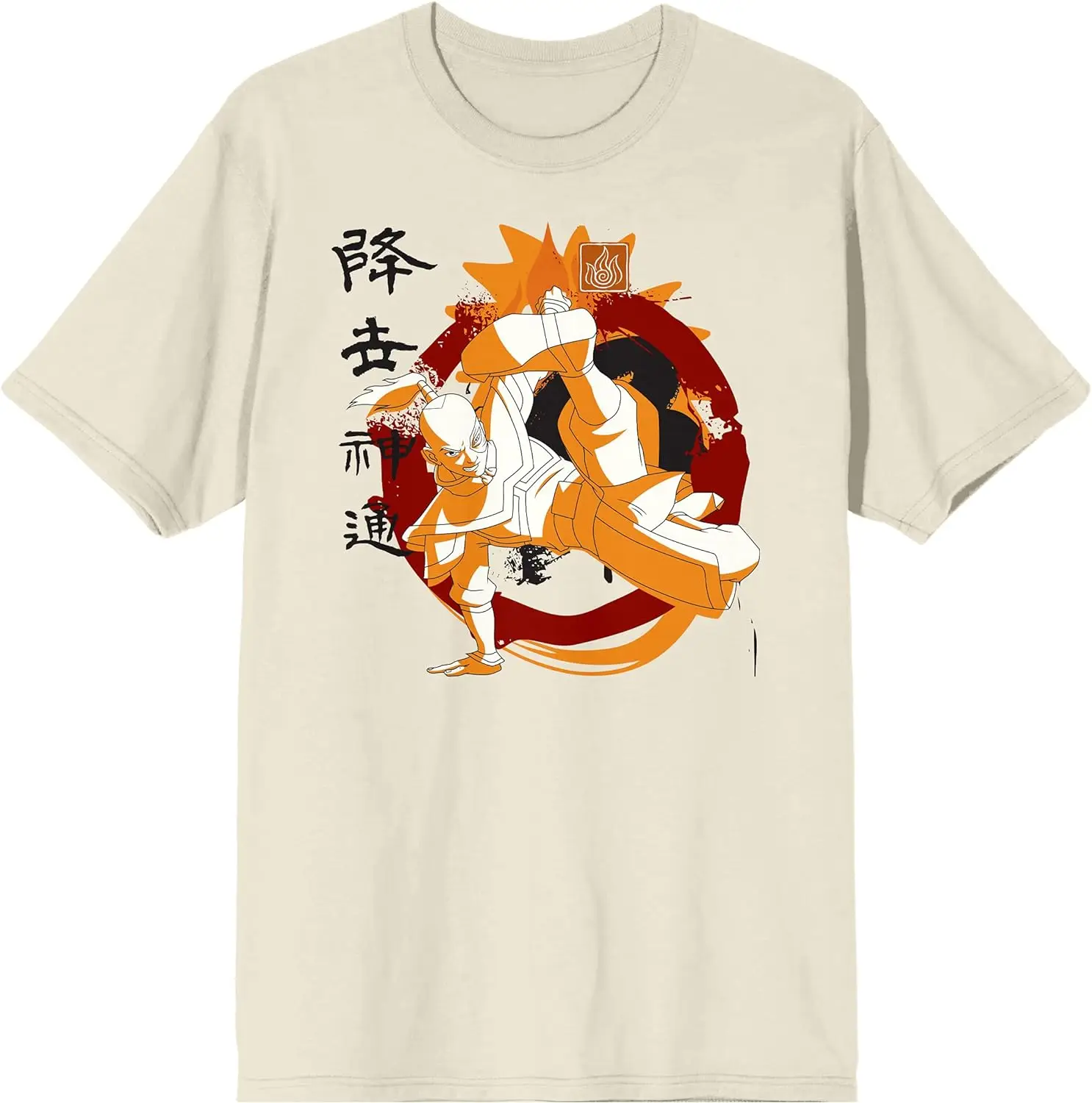 Avatar The Last Airbender Zuko Character Men's Natural Graphic Tee Short Sleeve Tops Tees Cotton Print Tshirts