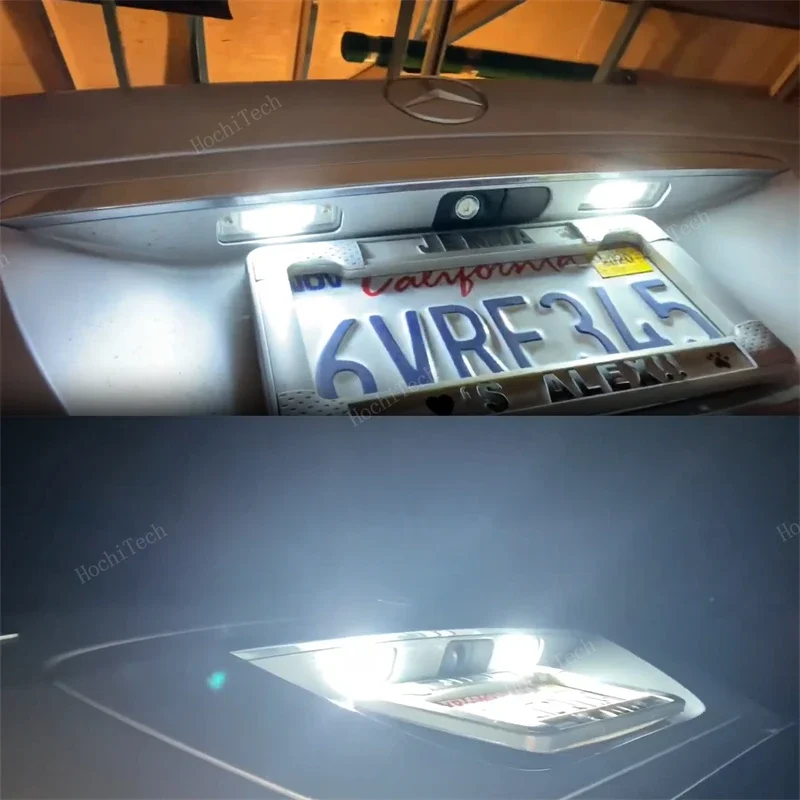 2PCS LED License number Plate Light for Mercedes Benz W220 S Class S320 S350 S500 S55 S600 S65 1999 2000-2005 6500K Super White view 6