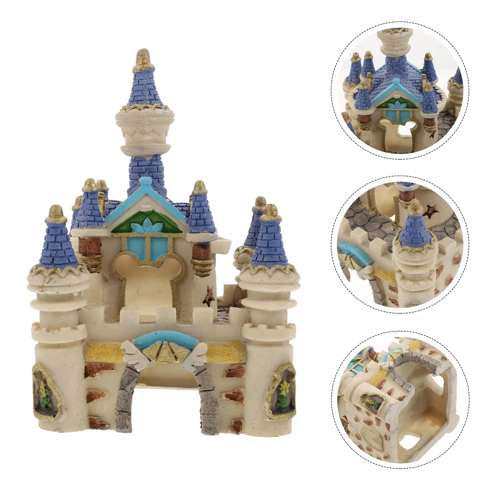 

1Pcs Resin Fish Tank Ornament Creative Aquarium Landscape Underwater Adornment Aquarium Castle Adornment