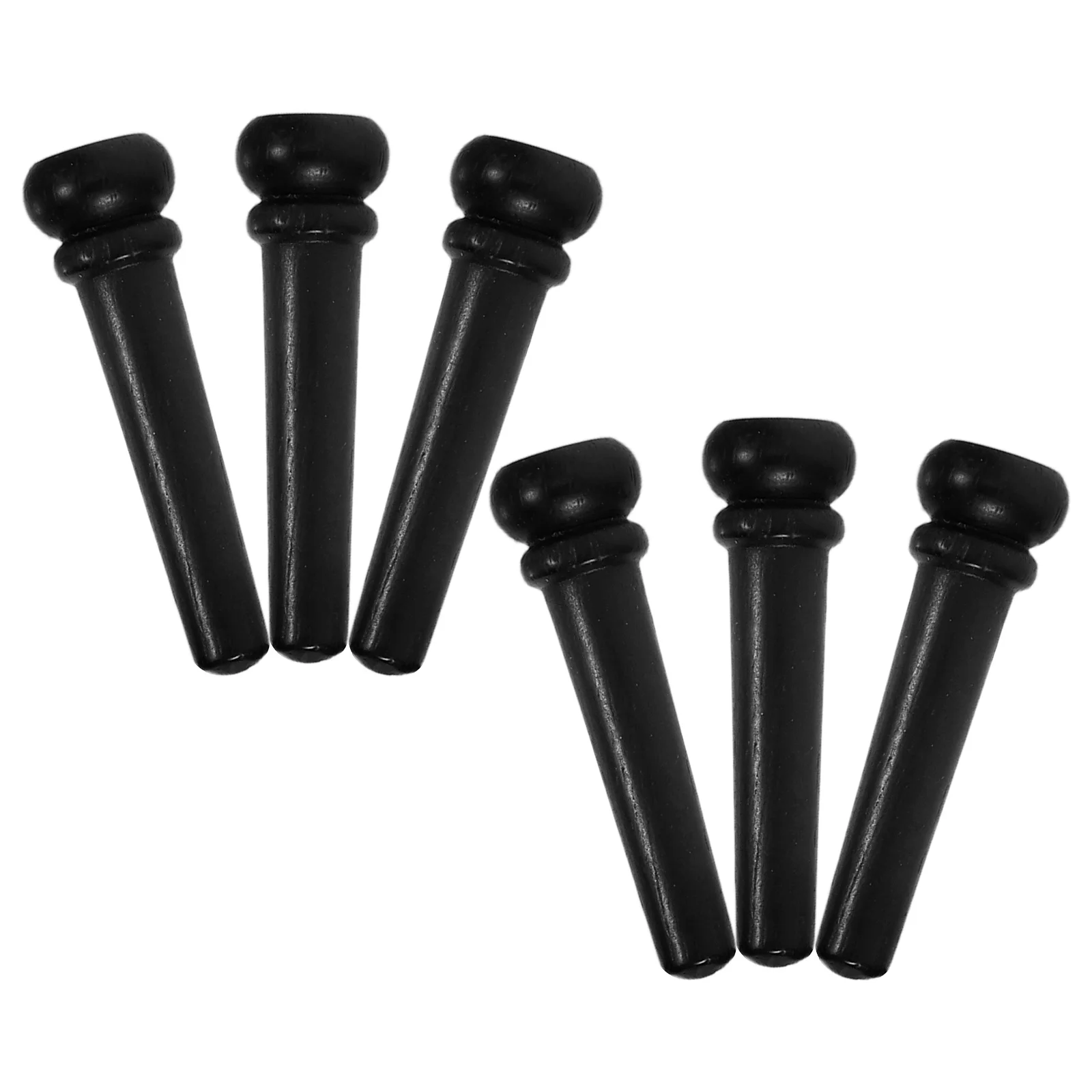 

6pcs Ebony Guitar Bridge Pins Copper Rings Abalone Inlays Enhanced Sound Quality Stable Tuning Replacement Parts For Acoustic
