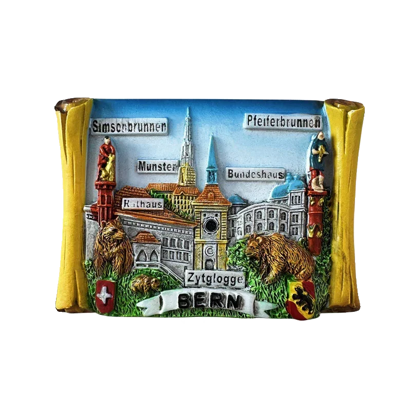 Europe Switzerland 3D Fridge Magnets Tourism Souvenir Refrigerator Magnets Sticker Collection Handicraft Decoration Articles