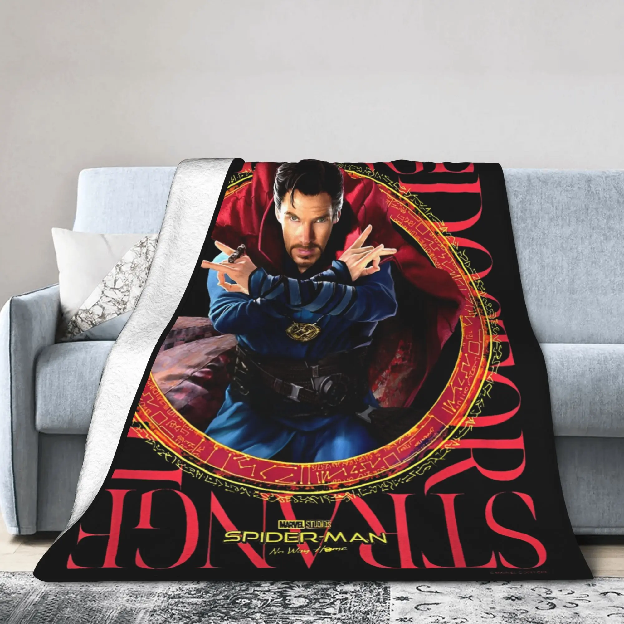 

Spider-Man No Way Home Doctor Strange Blanket Fleece Comic Ultra-Soft Throw Blanket for Sofa Couch Quilt Breathable