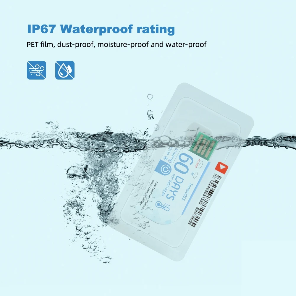 HFES 1 шт. Tempu05s USB-регистратор данных о температуре 60-дневный анализатор температуры для одного использования PDF-зчет USB-регистратор температуры