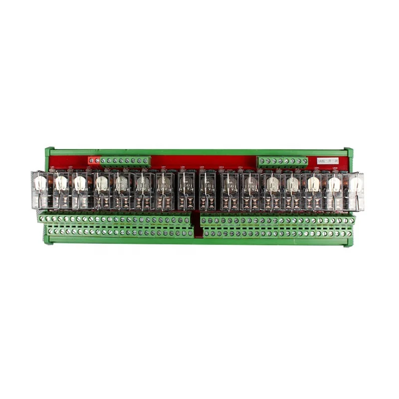 Ginri  JR-16L2 Interface  16 Channel DPDT  DIN RAIL Mount  DC24V  PLC  Relay Module