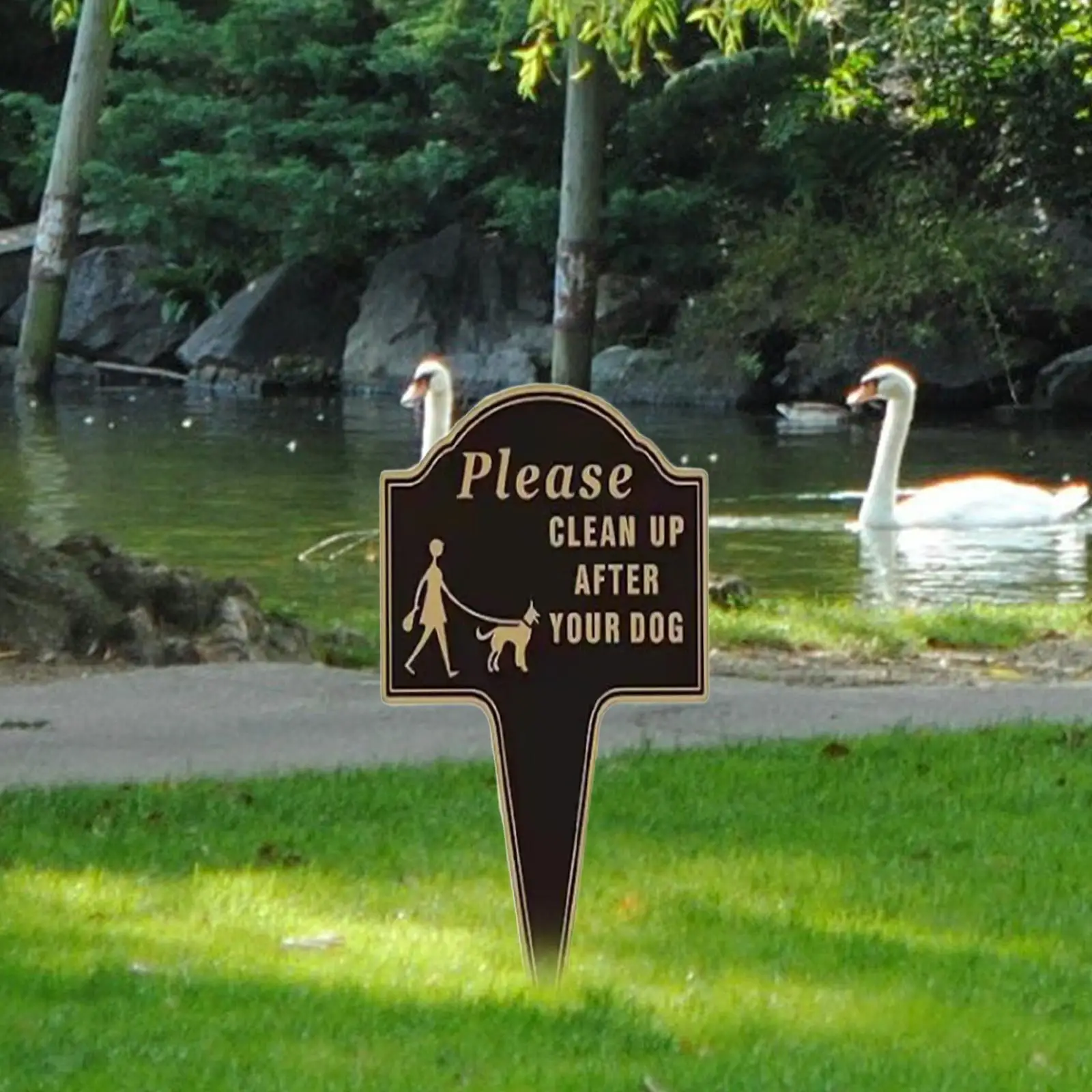 

Please Clean up after Your Dog Sign Plaque for Courtyard Public Area Outside