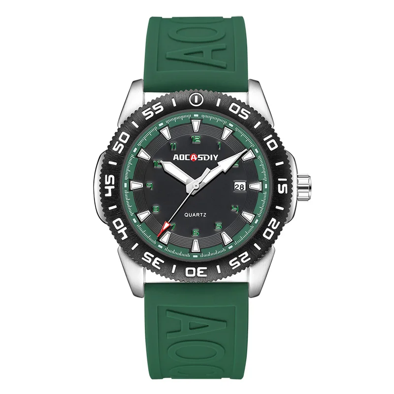 Cross-border hot-selling watches Men's trendy outdoor student watches Luminous waterproof silicone straps Men's watches**