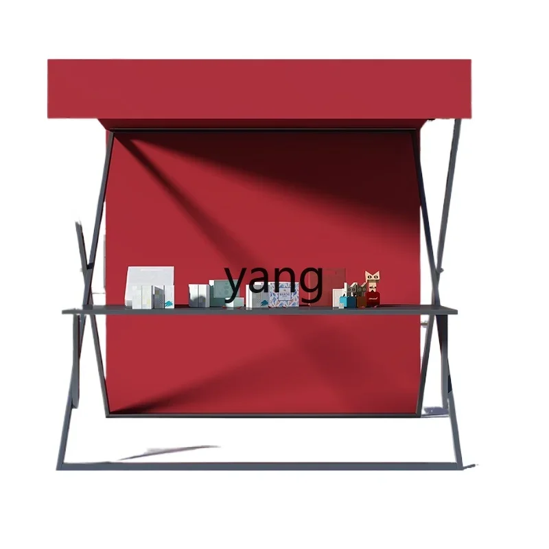 Lmm mobile stall shelves food street folding display rack promotional float