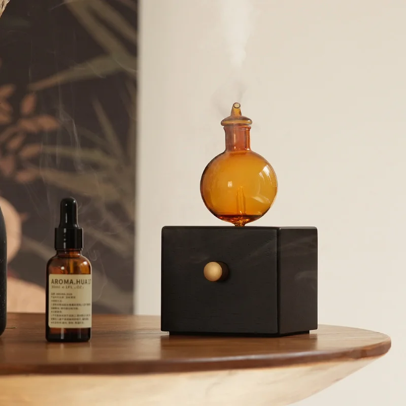 

cold fragrance instrument, intelligent silent mini wood grain essential oil diffuser aromatherapy machine
