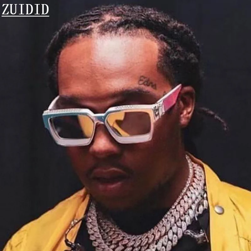 Kwadratowe ponadgabarytowe okulary milionerskie Luksusowe okulary przeciwsłoneczne dla mężczyzn Vintage okulary przeciwsłoneczne Kobiety Sonnenbrille Gafas De Sol Lentes