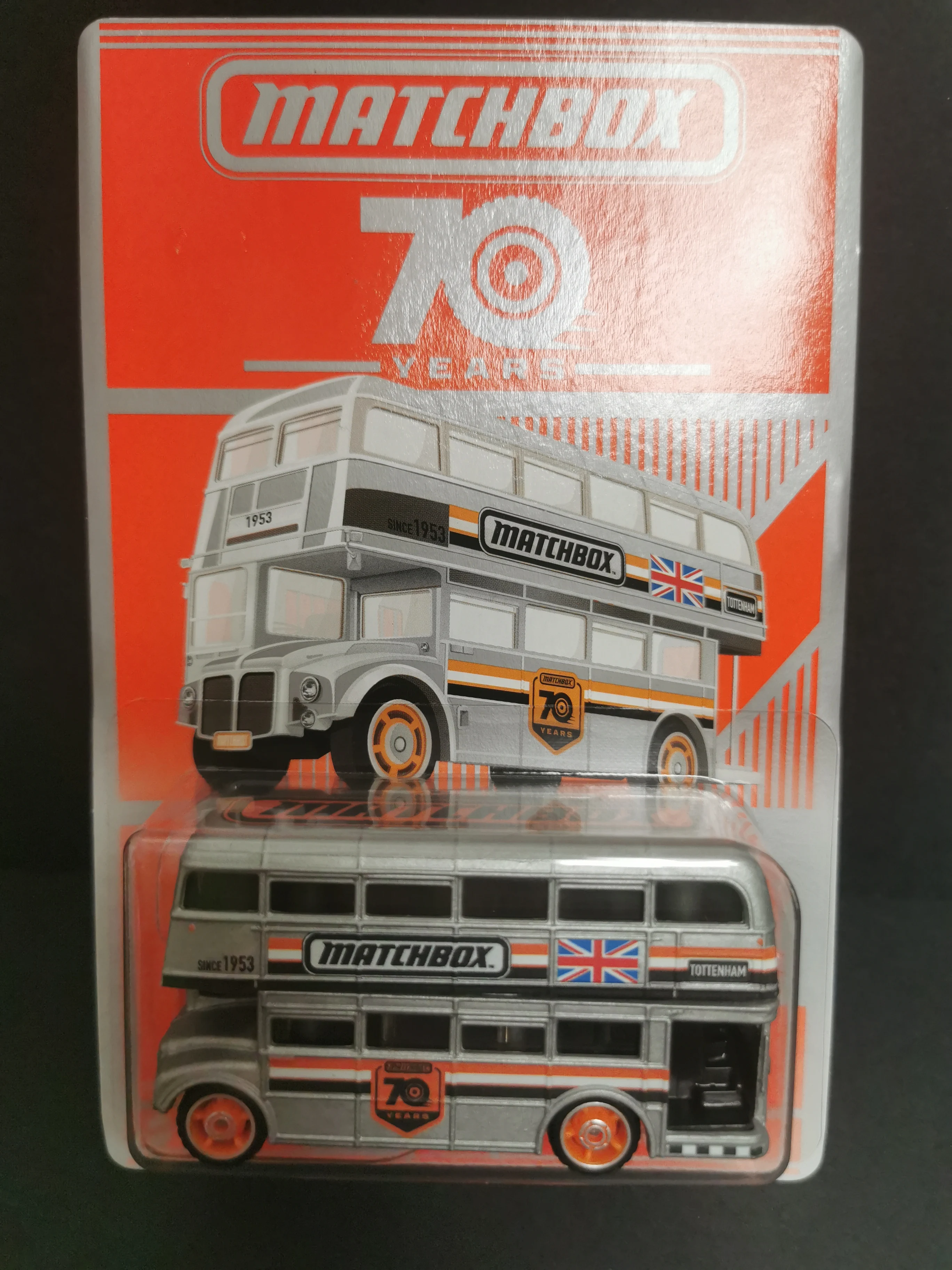 

1/64 Matchbox 70th bus Collection of die-cast alloy car decoration model toys