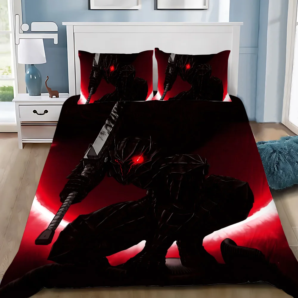 Duvet Cover Anime Berserk Pillowcase Bedding Set Adult Boy Girl Bedroom Decoration Children Gift Single Double Large Size