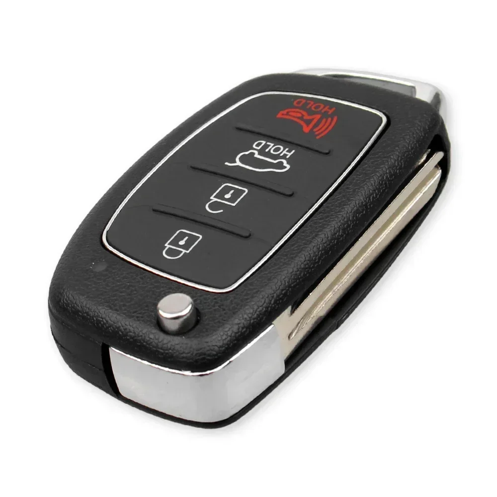 Keyyou เคสกุญแจรีโมทแบบพับได้4ปุ่มสำหรับ Hyundai Elantra Accent Ix35 IX45 I30 Solaris Tucson I20 Santa Fe