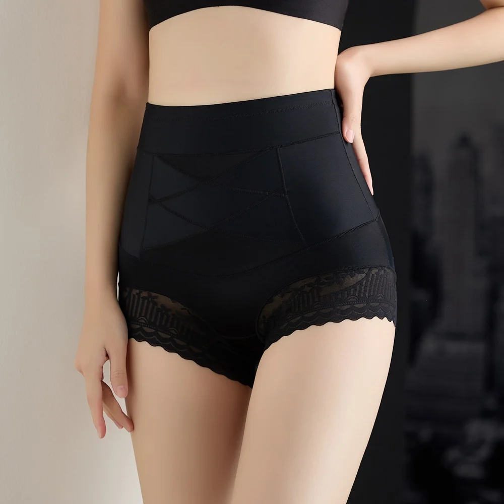 Women Shapers High Waist Hip Lift Shaping Panties Waist Trainer Fajas Colombiana Female Tummy Control Pants Lace Shapewear New