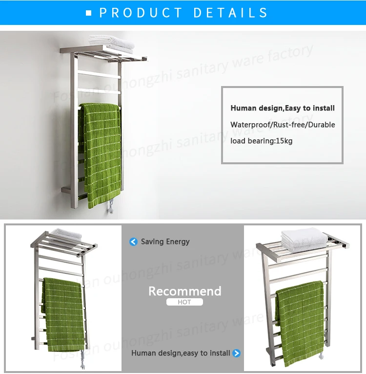 Professional Wholesale Towel Warmer For Bathroom Hardwired Heated Towel Rack Warmer