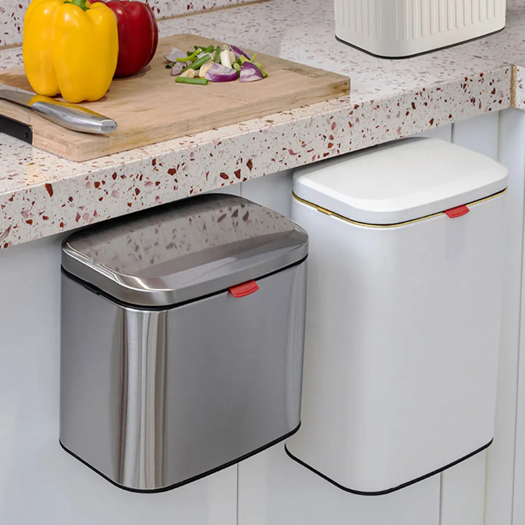 

Stainless Steel Wall Mounted Kitchen Compost Bin Clean And Hygienic No Punching Required Wall Mount