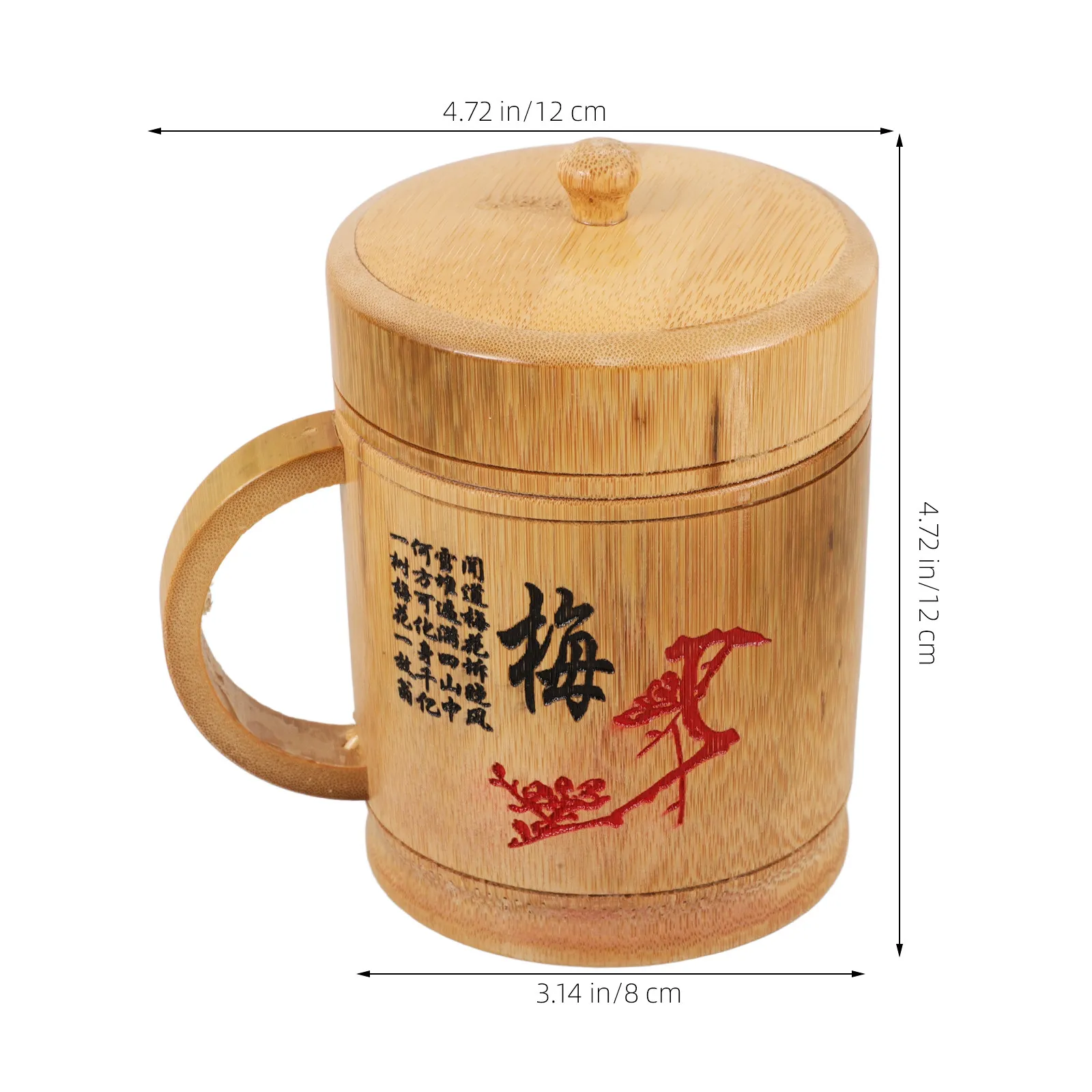 Bamboo Drinking Cup Mug Lightweight Moderate Capacity for Tea Use Outdoor Camping Hiking