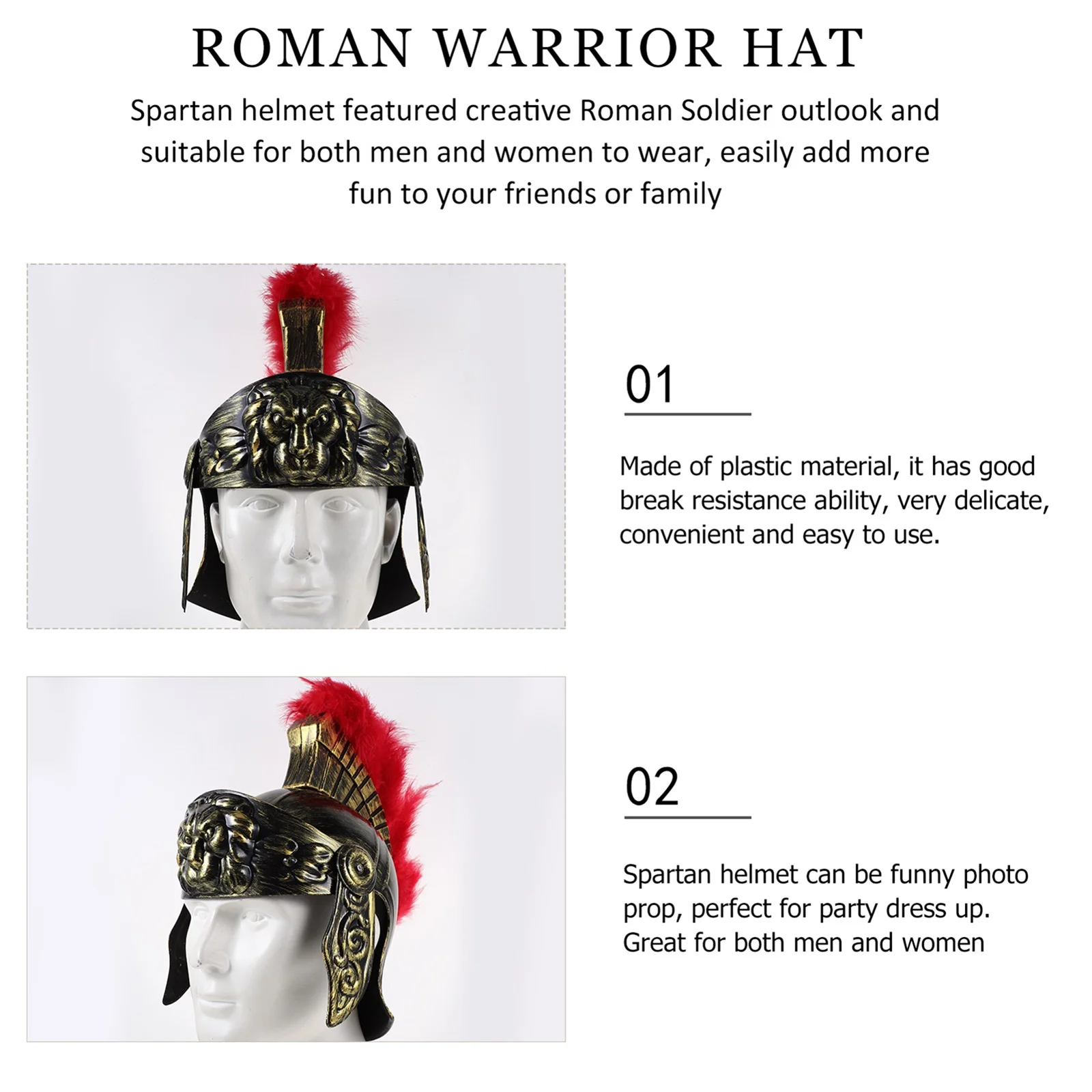 Samurai Hat Adults Soldier Men Gladiator Roman Costume Medieval Accessories Sticker