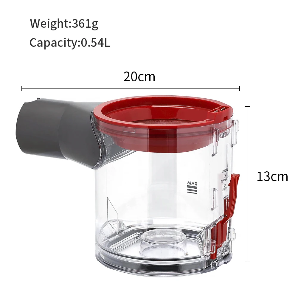 Dust Bin Dust Collector Box for Dyson Vacuum Cleaner V6 V7 V8 V10 V11 V15 SV12 DC58 DC59, Replacement Dust Container Garbage Bin