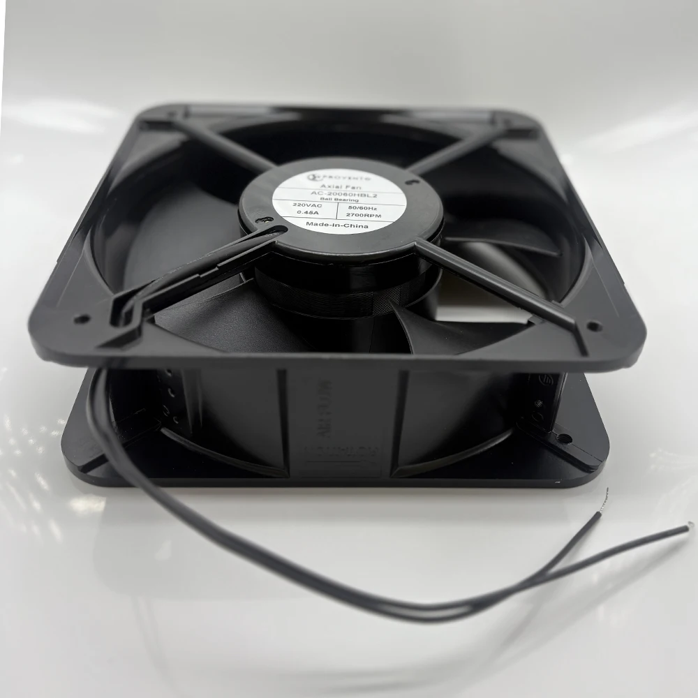 200X200X60 мм 220 В переменного тока 2700 об/мин Шарикоподшипник Охлаждающая вентиляция Осевой вентилятор переменного тока