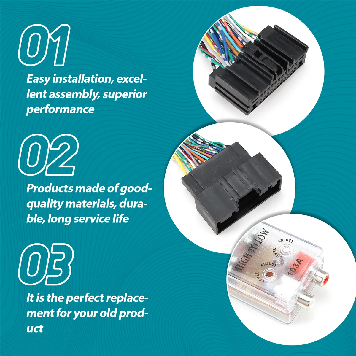 Classico per Ford 2011-2018 Factory Radio Aggiungi un cablaggio plug and play dell'adattatore dell'amplificatore subwoofer