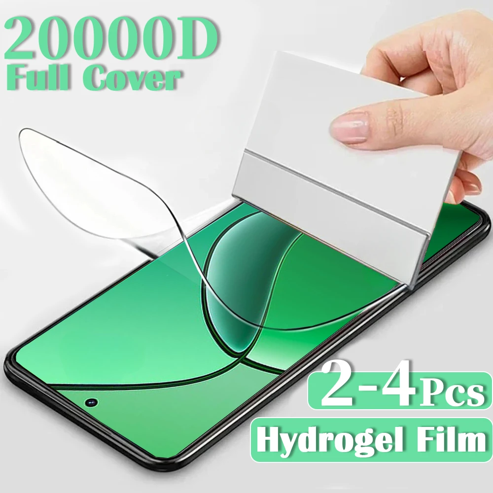 2-4Pcs Soft Silicone Hydrogel Film For Realme 13 12 11 10 9 Pro Plus 12x 11x Screen Protectors For Realme GT Neo 2 2T 3 3T 5 SE