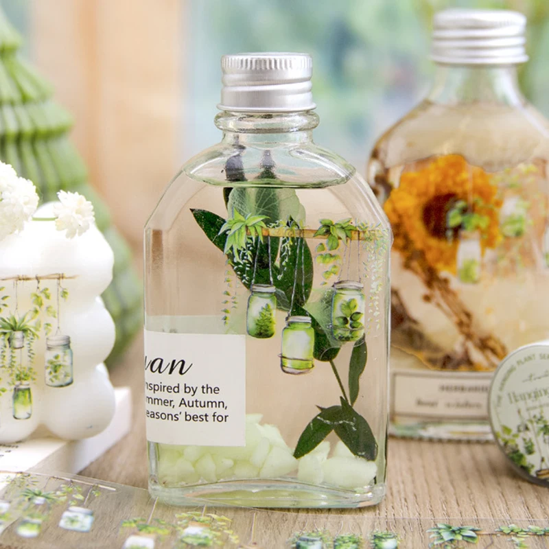 شريطٌ لاصق 50 مللي متر * 2 متر نباتات معلقة بوعاء يموت قطع الشريط سجل القصاصات لتقوم بها بنفسك ومجلة مخطط الديكور ل جراب هاتف دفتر