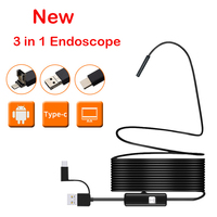 Hot Sale USB Cable Mini Rigid Inspection Camera Snake Tube IP67 Waterproof Endoscope Borescope with 6 LED for Android Phone PC