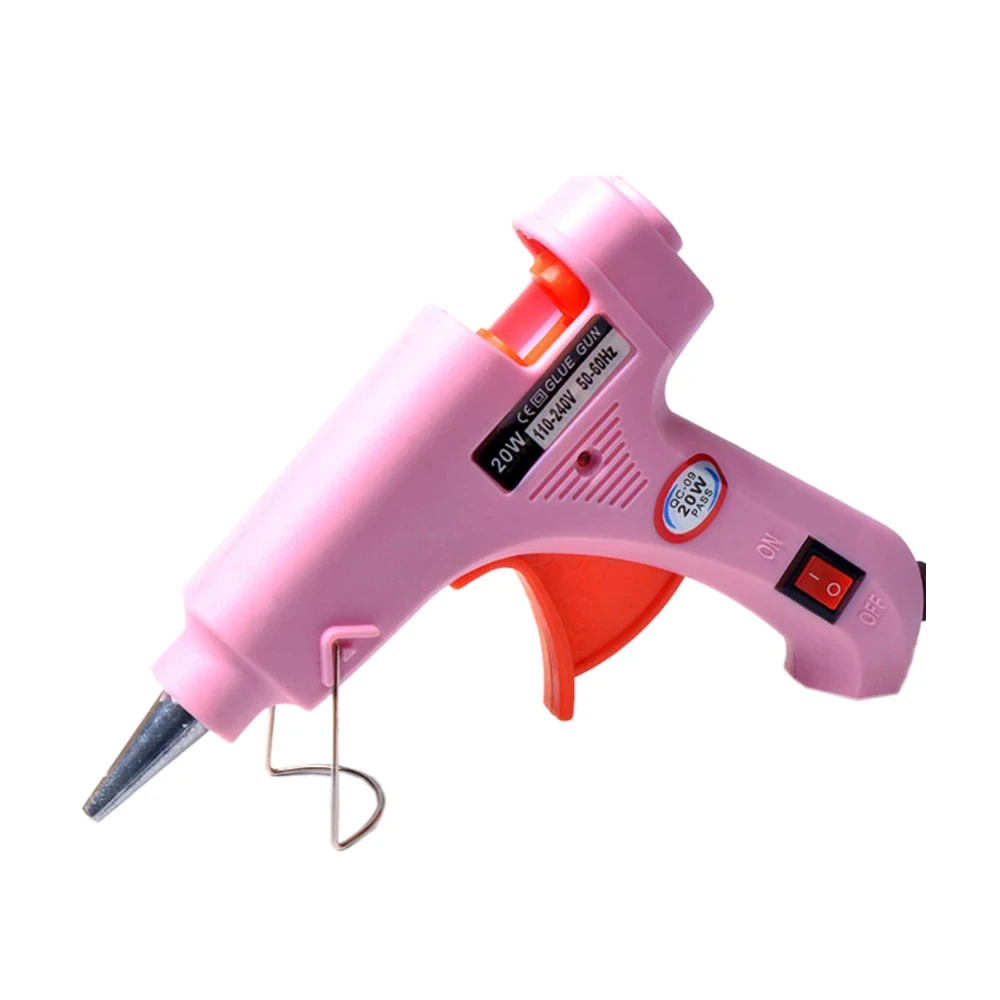 20W Hot Melt Lijmpistool DIY Mini Huishoudelijke Industriële Guns Warmte Temperatuur Thermo EU Elektrische Reparatie Tool Gebruik 7mm lijmsticks