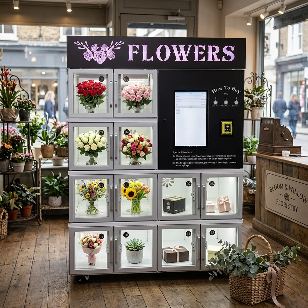 FOODLINE Customized Distributeur Automatique De Fleurs flower Vending Machine De Fleurs Pour Rue Et Centre Commercial
