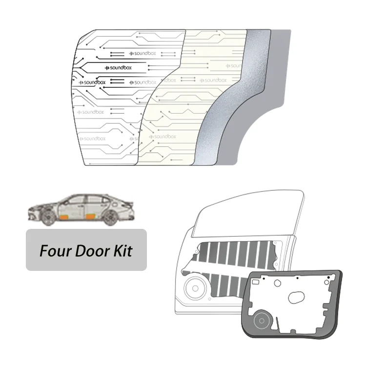 For Tla Whole Car Sound Insulation Noise Reduction System Four-D Door National Package Easy Installation Car Soundproof Panel