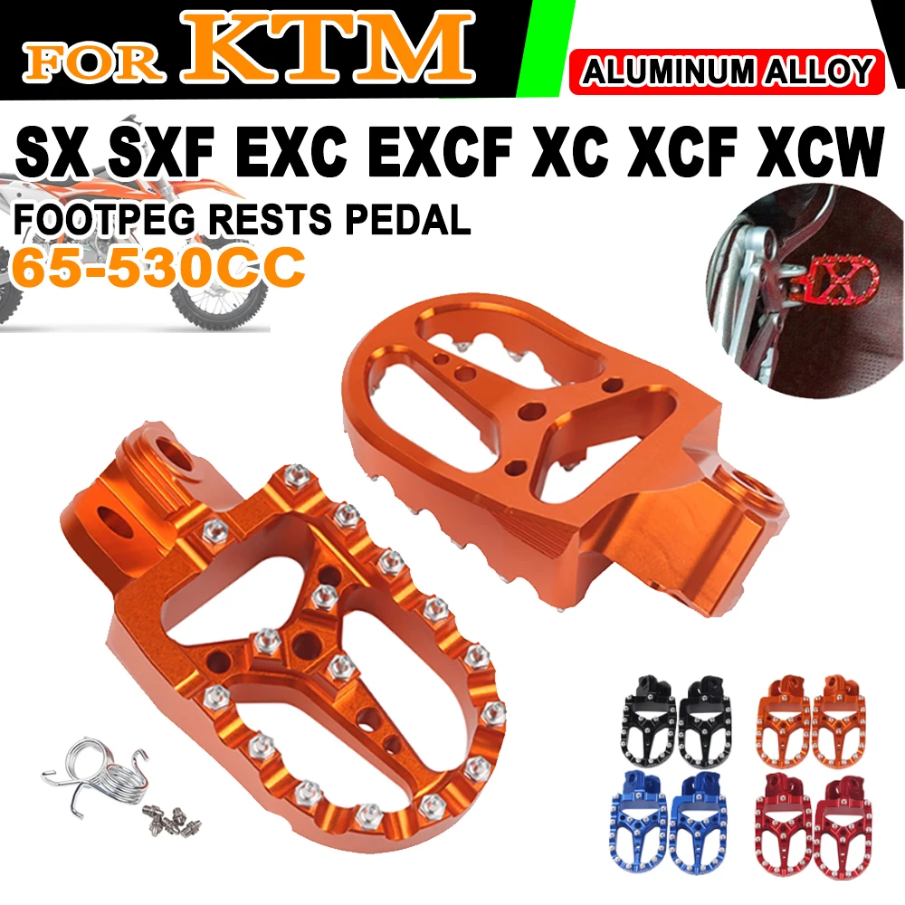 For KTM 65 85 125 200 250 300 350 450 530 SX SXF EXC EXCF XC XCF XCW FREERIDE 250R 300 Motorcycle Accessories Footrest Foot Pegs