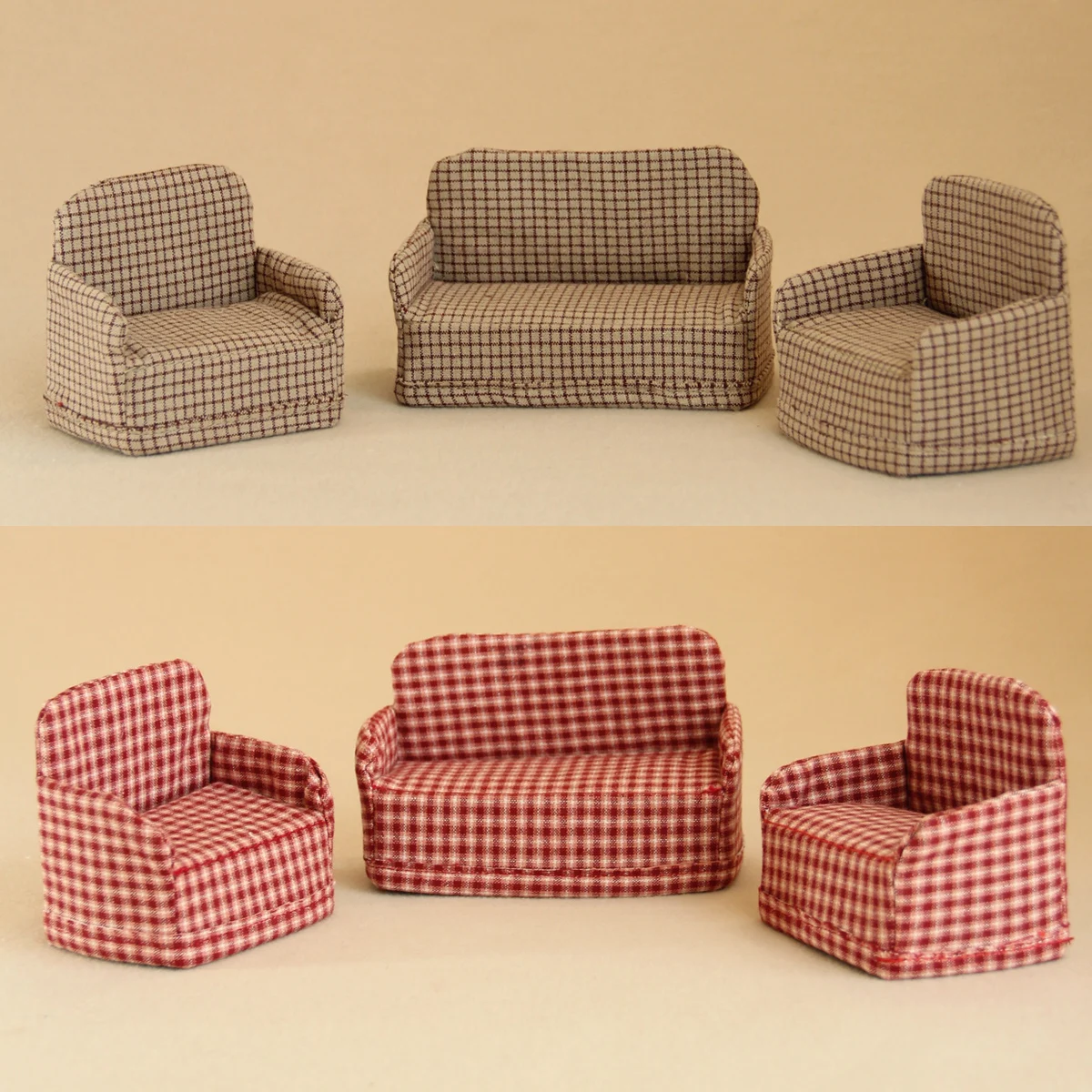 Miniaturmöbel 1:8-1:12 Stoff-Klappsofa geeignet für Mini-Hausdekoration – Detail 1