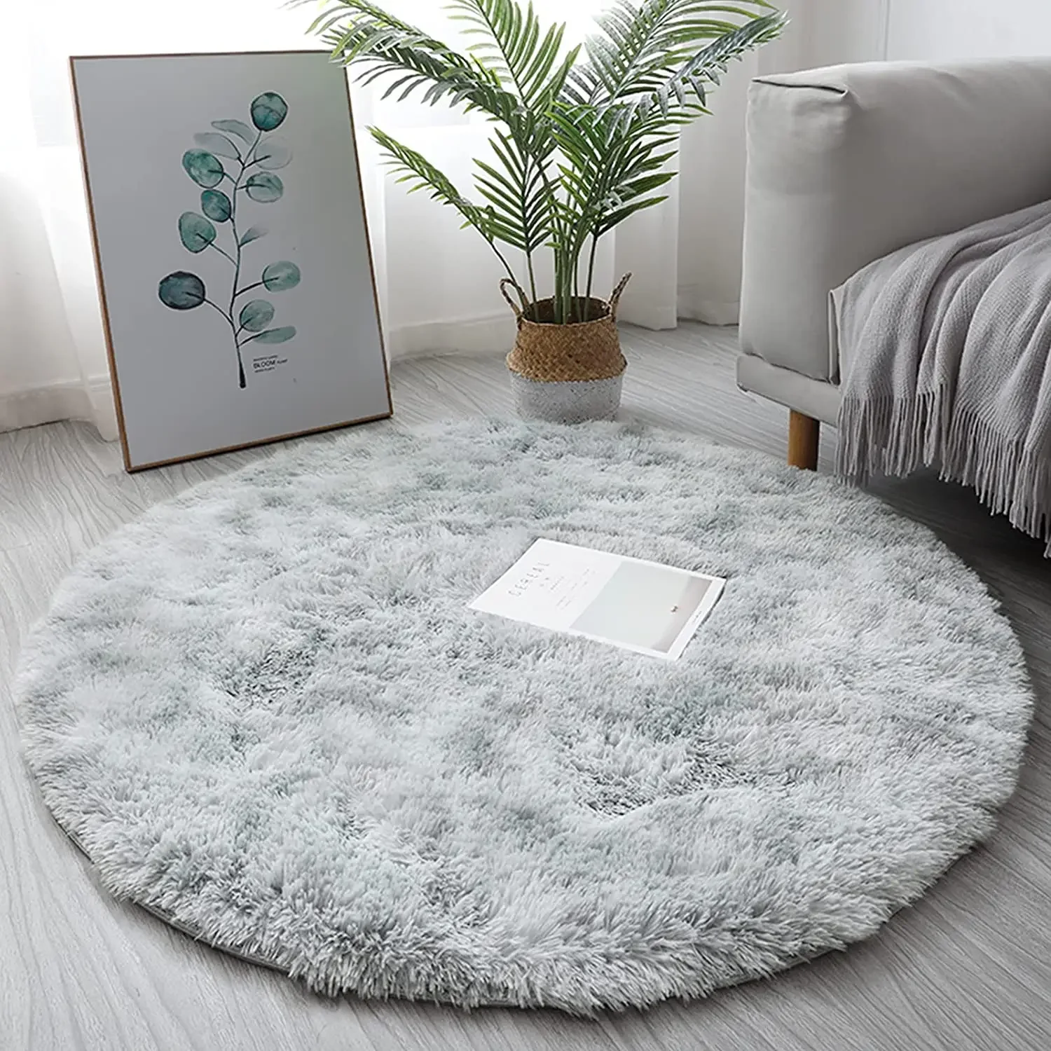 Bubble Kiss Thick Round Rug for Living Room & Bedroom – Soft Plush Decoration with Thicker Pile