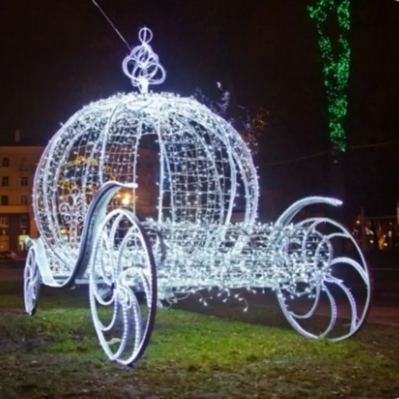 

custom.3D animal LED horse carriages/santa sleigh motif light