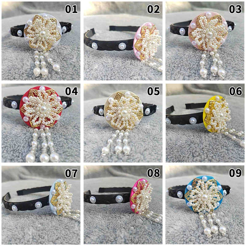 

Korean Headband Pearl Hair Clips Korean Hanbok Hairband Korean Traditional Hair Accessories Stage Dance Costume