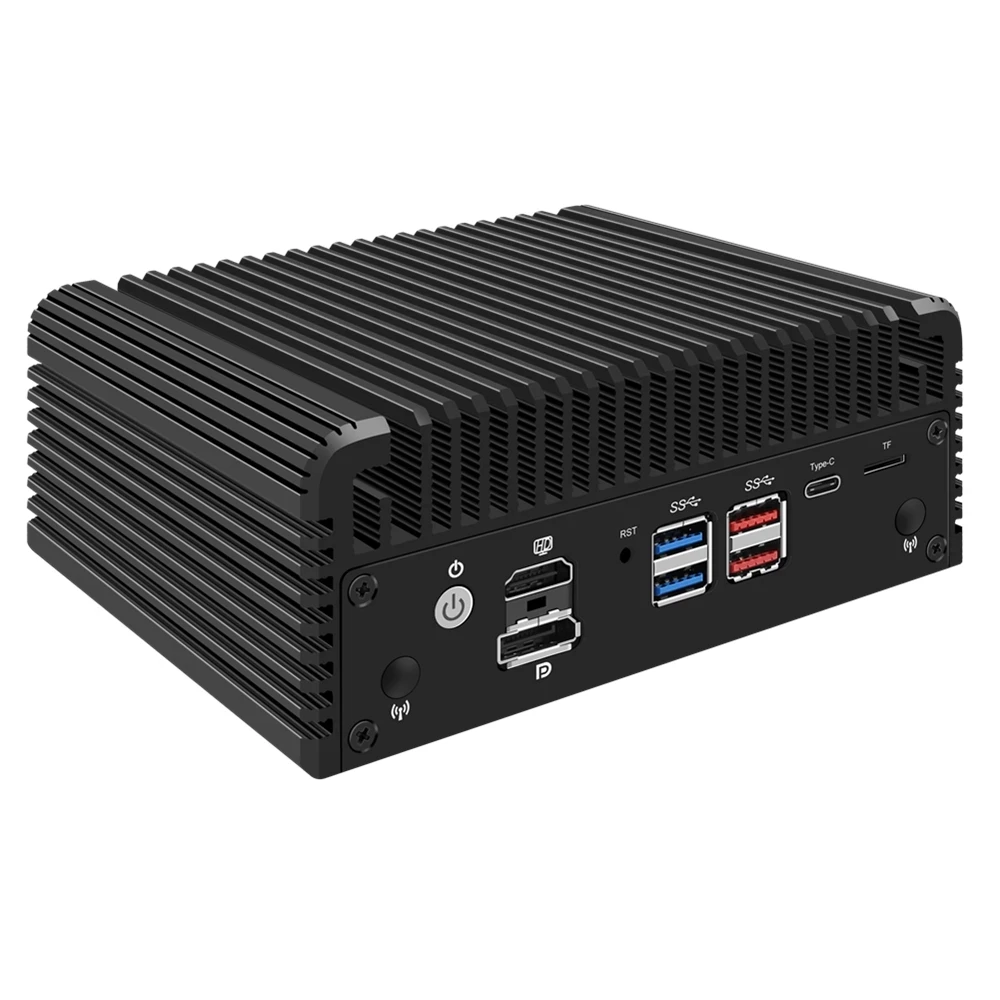 I226-V, 6 LAN, 2.5G Firewall Router ke-13 Gen Intel i7 1355U i5 1335U Mini PC 2xDDR5 HDMI DP tipe-c 3x4K pfSense Proxmox