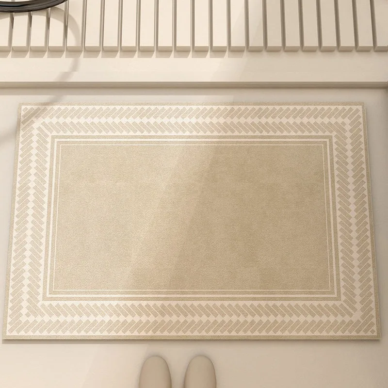 Bathroom Rug Absorbent Non-slip Floor Mat Minimalist Geometric Pattern Carpet Toilet Area Rugs Diatom Mud Home Decor Carpets 양탄자