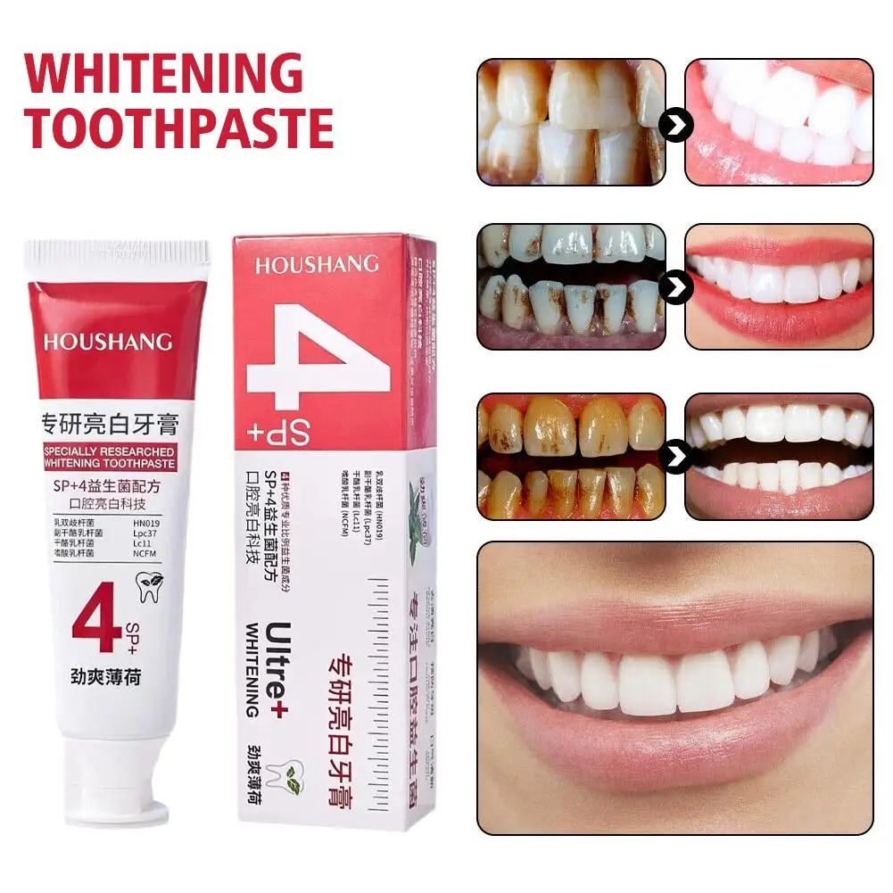 New SP-4 Probiotic Whitening Shark Toothpaste Teeth Care Prevents Fresh Breath Toothpaste Plaque Oral Toothpaste Whitening N5T9