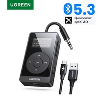 aptX HD Airplane Bluetooth 5.3 Receiver Transmitter for All Headphones Wireless Audio Aux Bluetooth Adapter for TV Flying